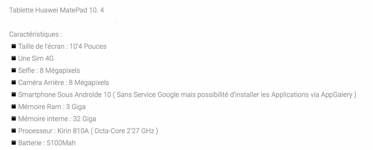 Tablette Huawei + Coque