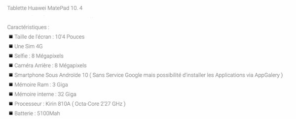 Tablette Huawei + Coque