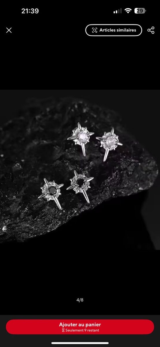 Boucles d'oreilles pour homme