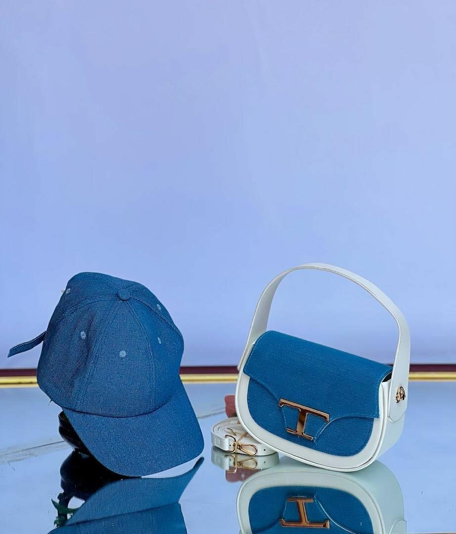 Jeans bag and cap