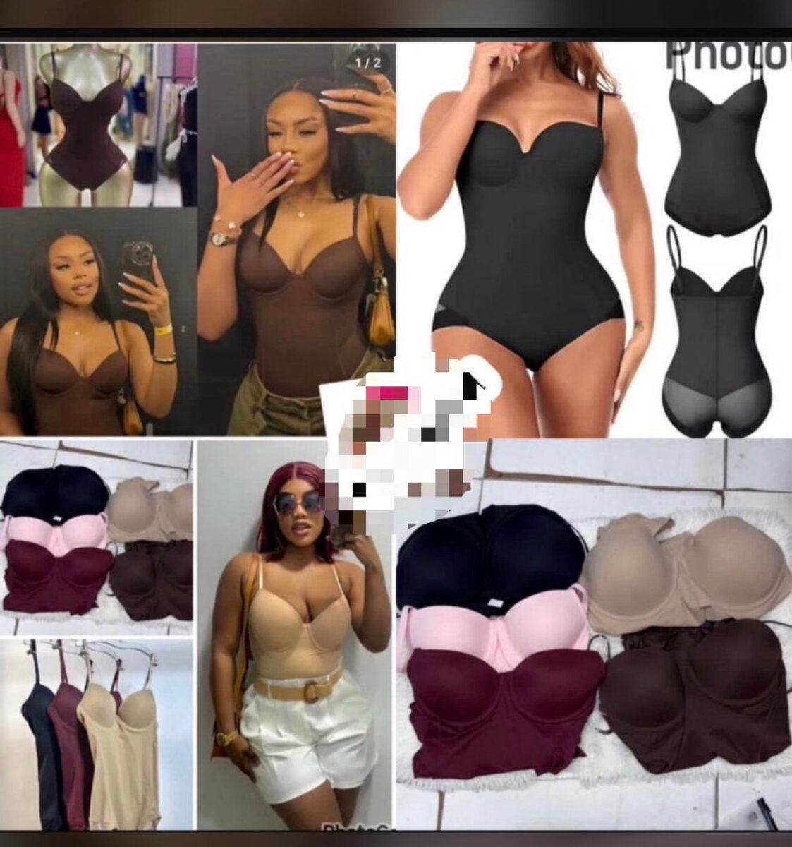 Body sculptant push-up sans couture