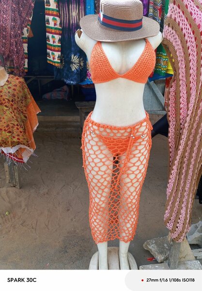 Robe de plage crochetée