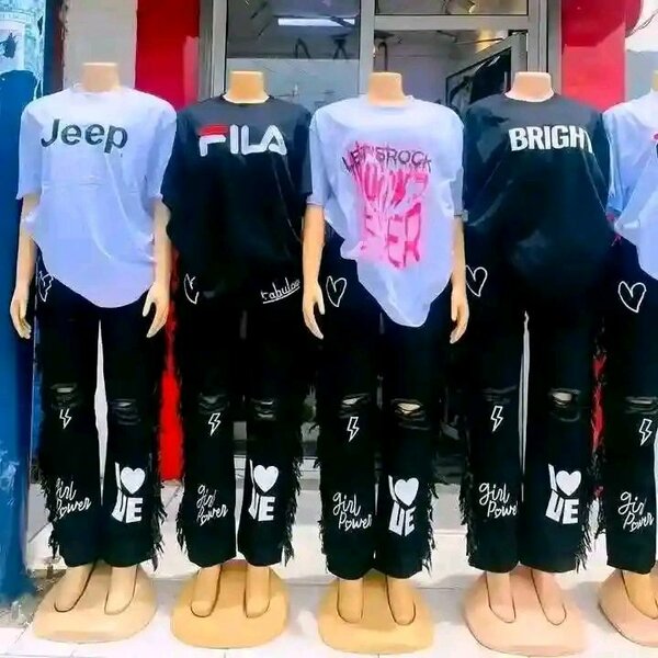 T-shirts et pantalons fille