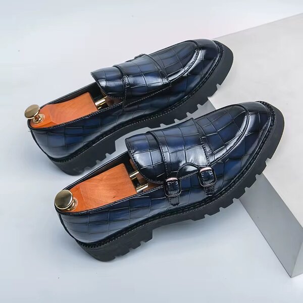 Mocassins en cuir verni homme
