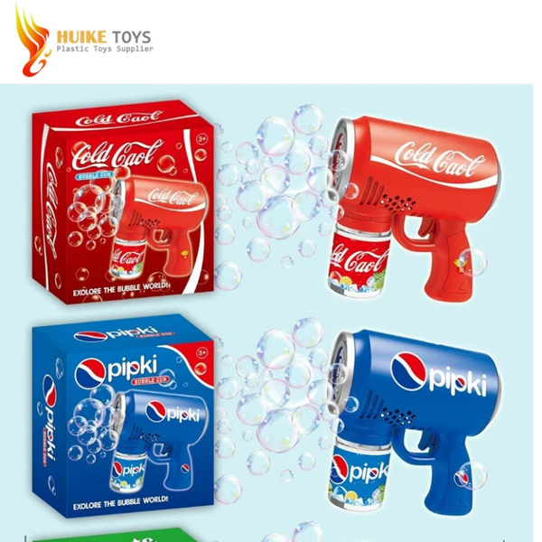 Pistolet à bulles canette coloré