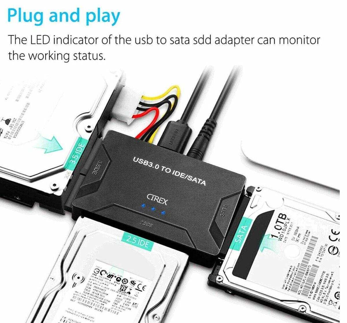 Kit adaptateur de disque dur externe convertisseur USB 3.0 v