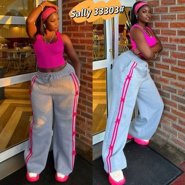 Jogging ample avec rayures