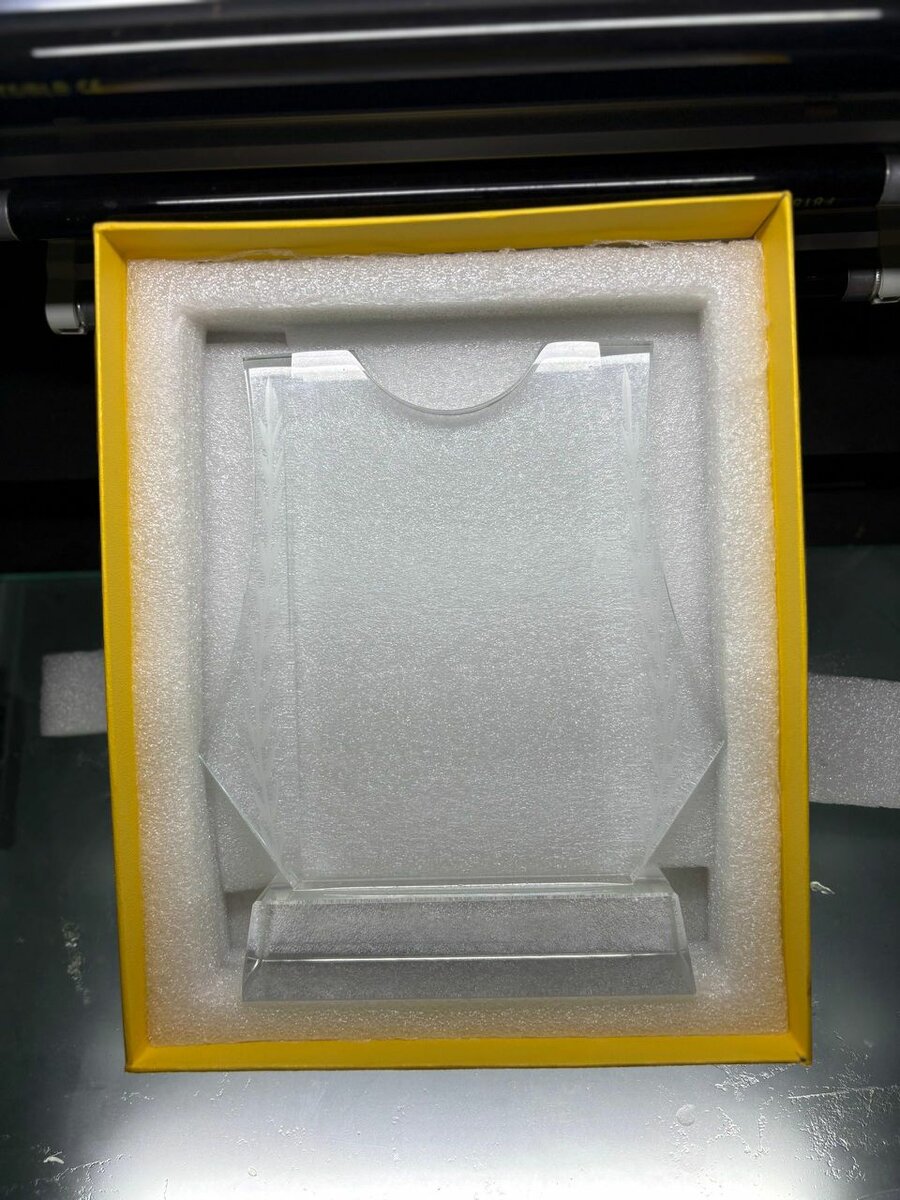 Trophée en verre personnalisé