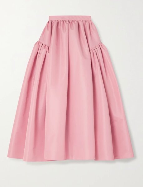 Satin peplum skirt
