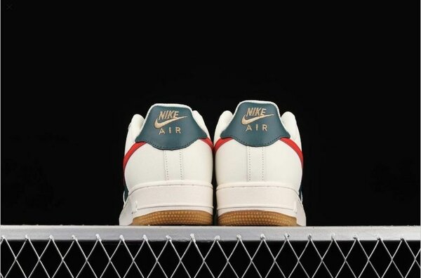 Nike Air Force 1 Low Cloud White Navy Blue-Gym Red