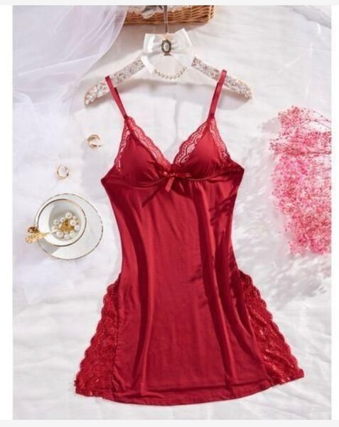 Nuisette Sexy en Dentelle Rouge