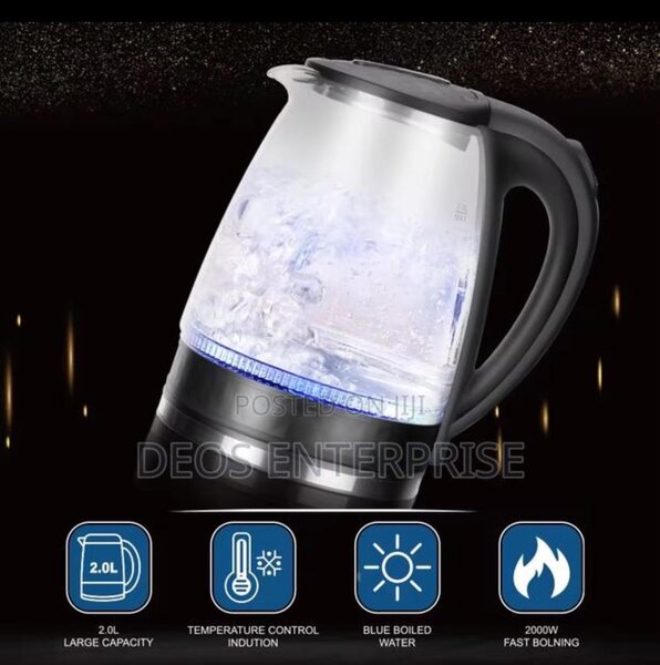 2L RAF Glass Kettle