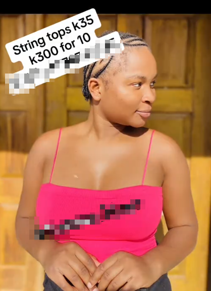 Women's top with thin straps