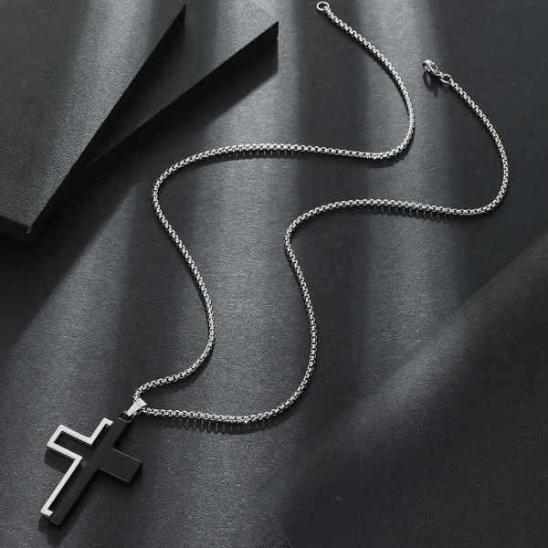 Collier Croix Acier Inoxydable