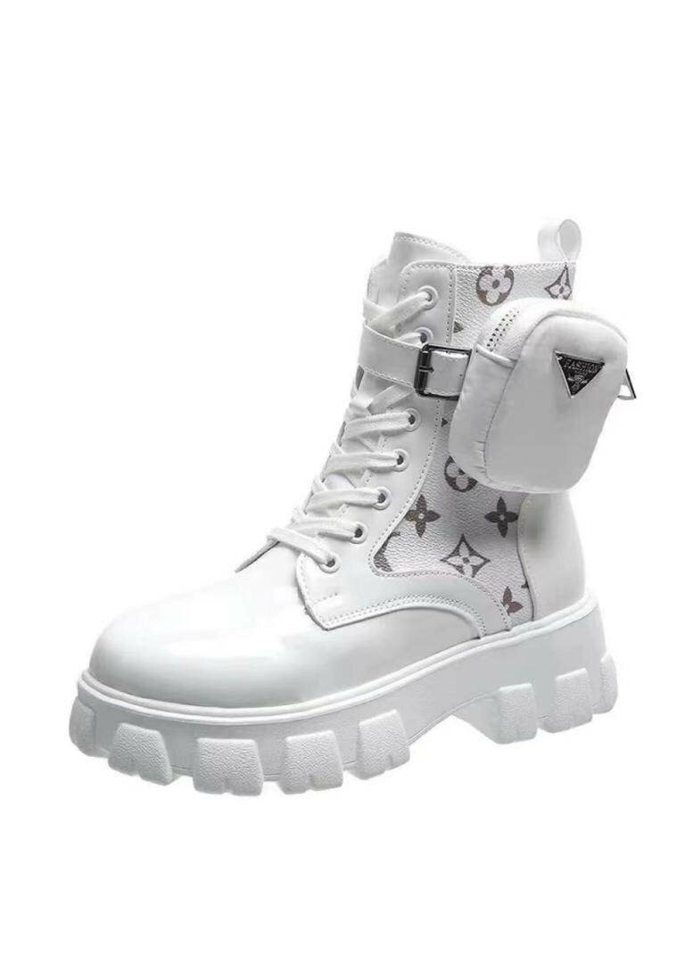 Bottes Blanches Chunky Femme