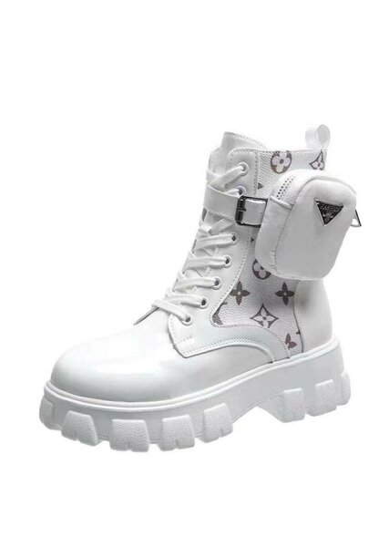 Bottes Blanches Chunky Femme
