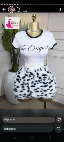 Haut et jupe sophistiqué