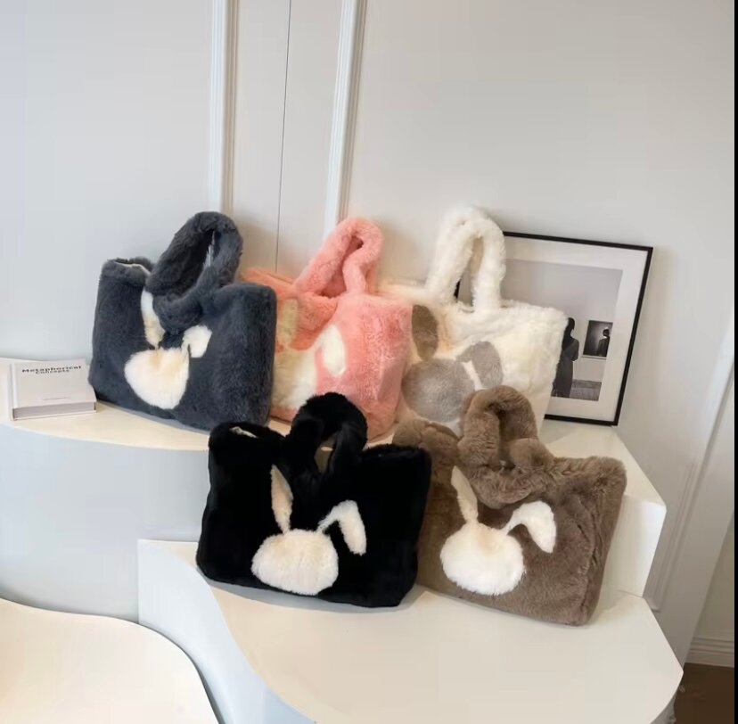 Sac peluche lapin doux