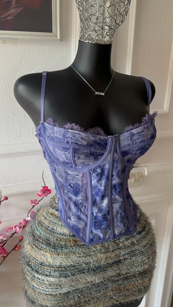 Corset bustier violet femme