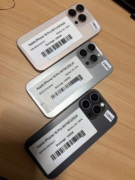 iPhone 16 Pro - Diverses capacités