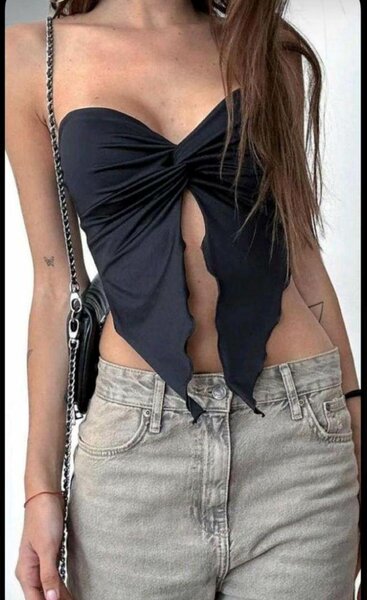 Top bustier asymétrique