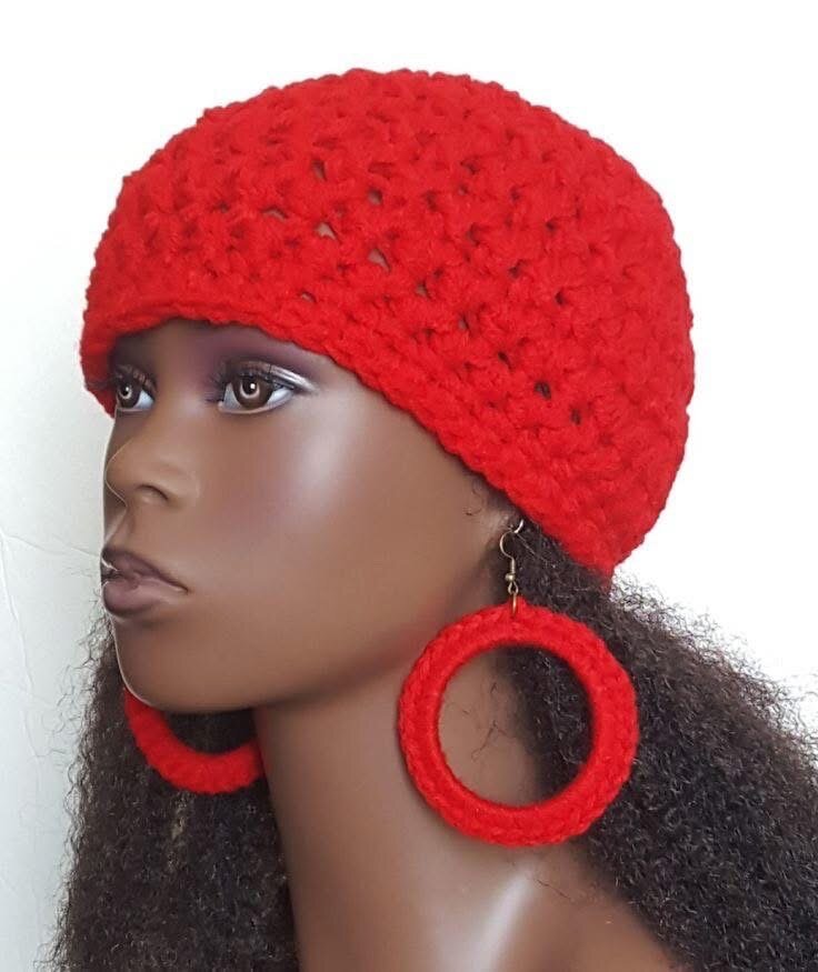 Bonnet crochet coloré
