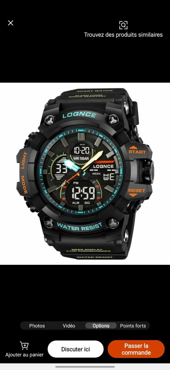 Montre Sportive Étanche Homme