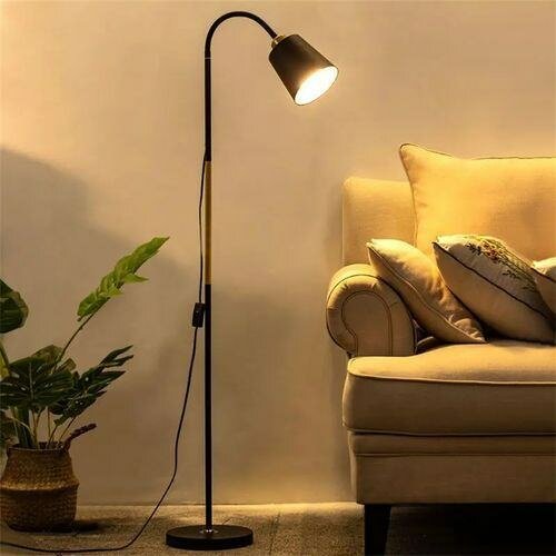 Lampadaire LED Moderne Noir,