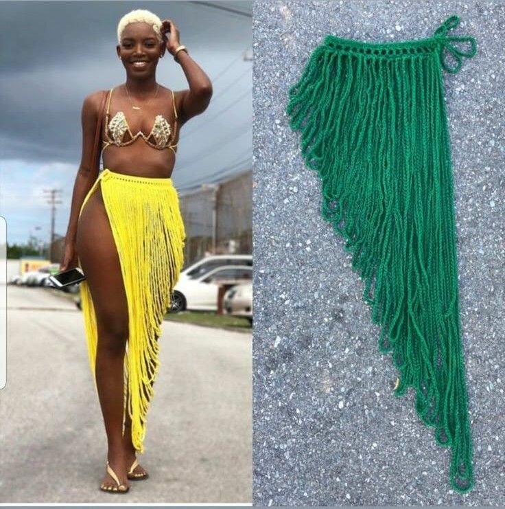 Jupe Frangée Colorée Été