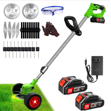 6 IN 1 Cordless Lawn Mower Grass Cutting Machine Garden Trimmer Weed Cutter With 2 Batteries