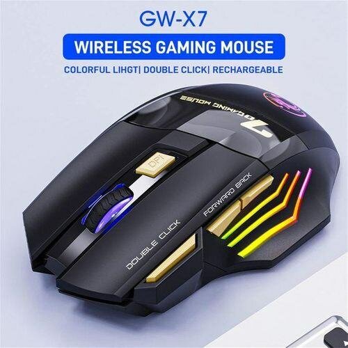 Souris De Jeu Sans Fil USB Double Mode Rechargeable 7 Bouton