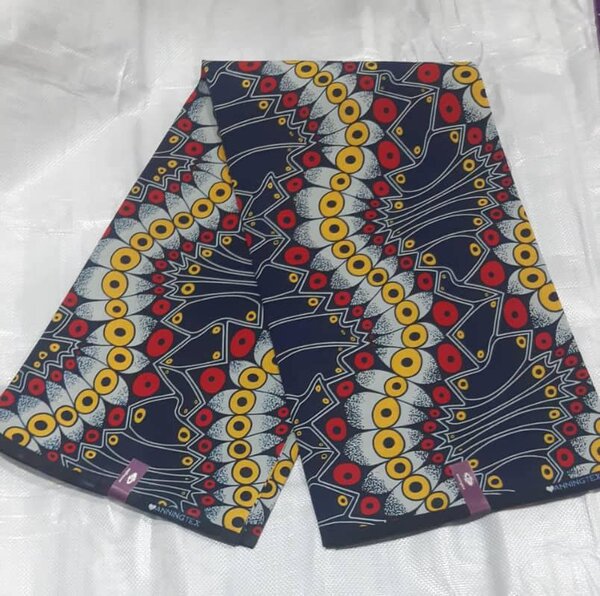 Original Cotton Wax Chitenge Fabric with 6 Yard Print