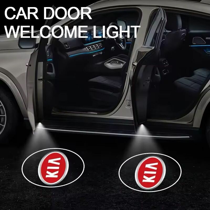 2pcs Car Door Logo Projection Light KIA