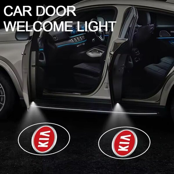 2pcs Car Door Logo Projection Light KIA