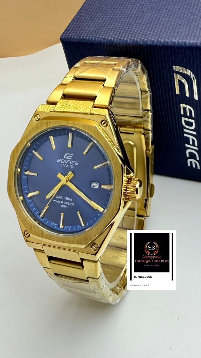 Montre Homme Étanche Dorée