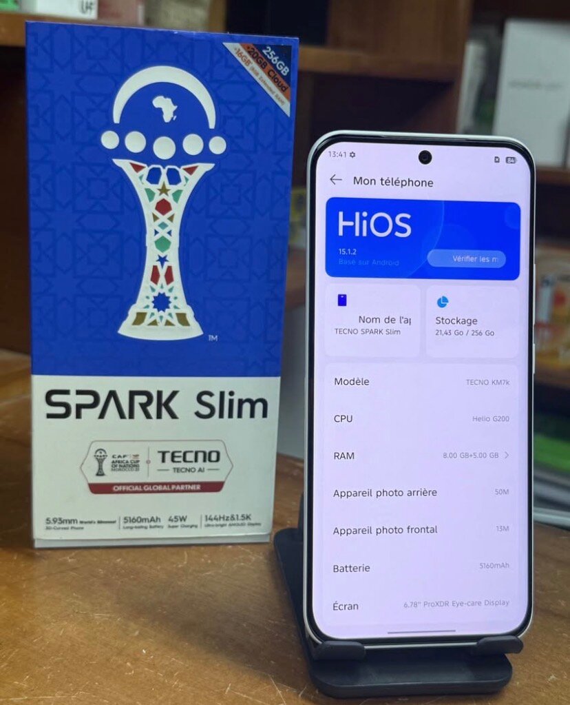 Tecno Spark Slim - Smartphone élégant et performant