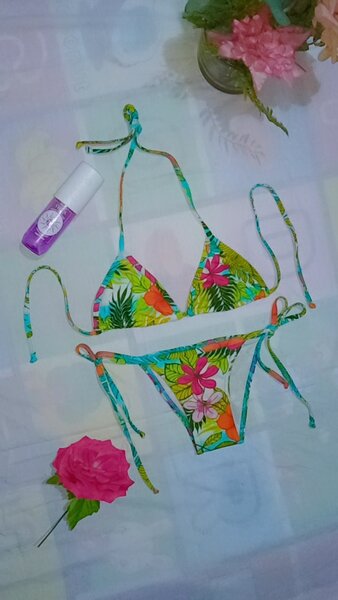 Maillot de bain push-up fleuri