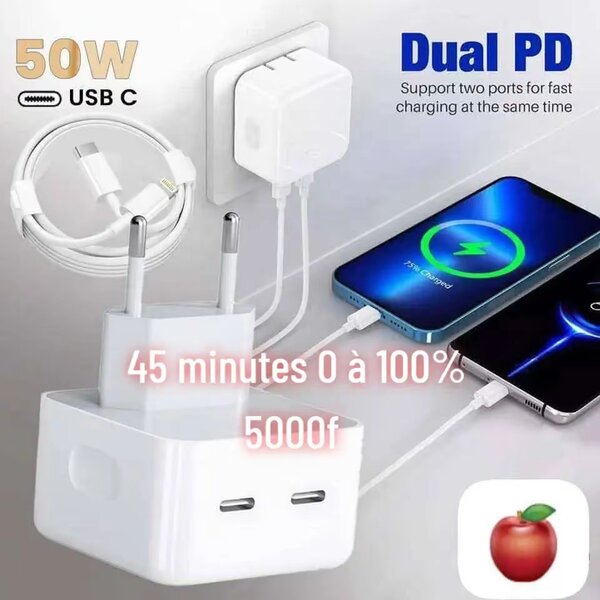 Chargeur Rapide USB-C 50W