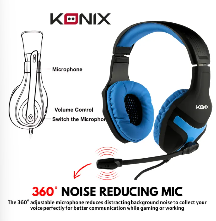 Best PRO Gaming Headphones RGB for Gaming PC Xbox One, PS4, PS5, Bass Surround and Noise Cancelling with Flexible Mic, 3.5mm Wired Adjustable Over-Ear Headphones for Laptop PC Smartphones With Free PC Converter By Unique Mall