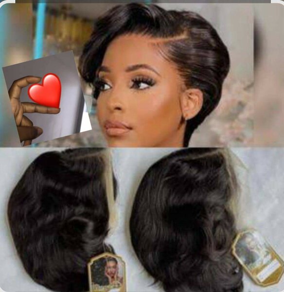 Perruque coupe Dame noir