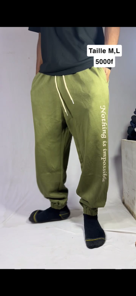 Pantalon de jogging vert olive
