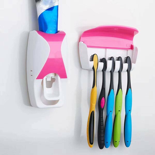 Distributeur de Dentifrice avec Porte-Brosse
