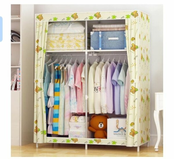 Armoire Pliable avec Rideau