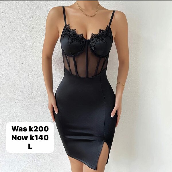 Black short dress with corset