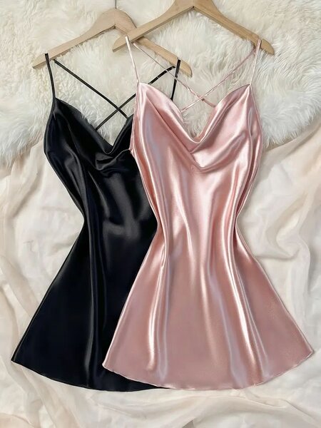 Ensemble de 2 robes de nuit en satin