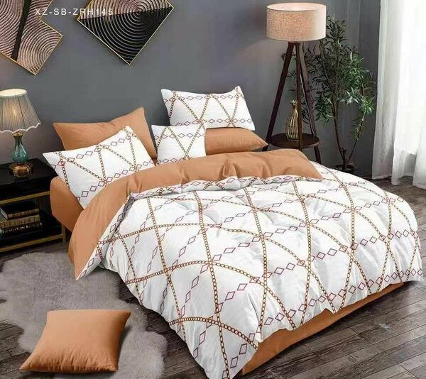 Parure de lit imprimée moderne pour chambre adulte