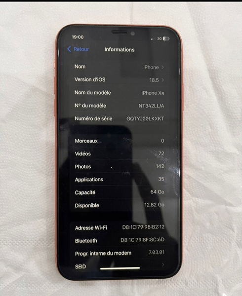 iPhone XR 64Go Rouge