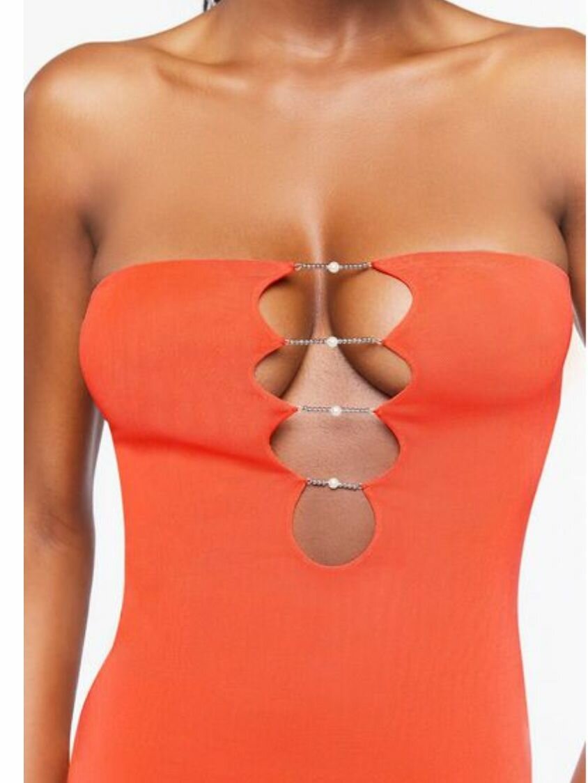 Poshmark Mini Beaded Cutout Bodycon Dress