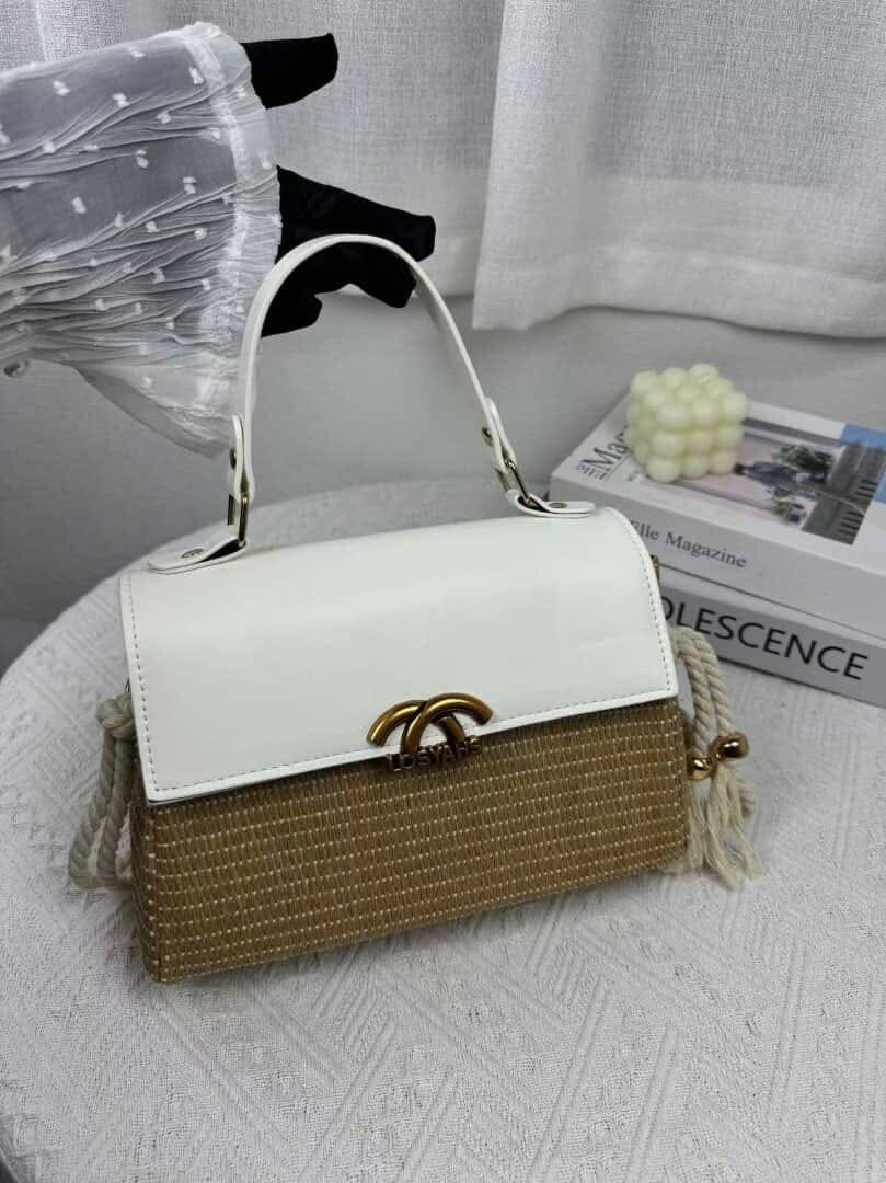 Sac à main en paille chic
