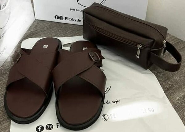 Ensemble tongs homme élégant